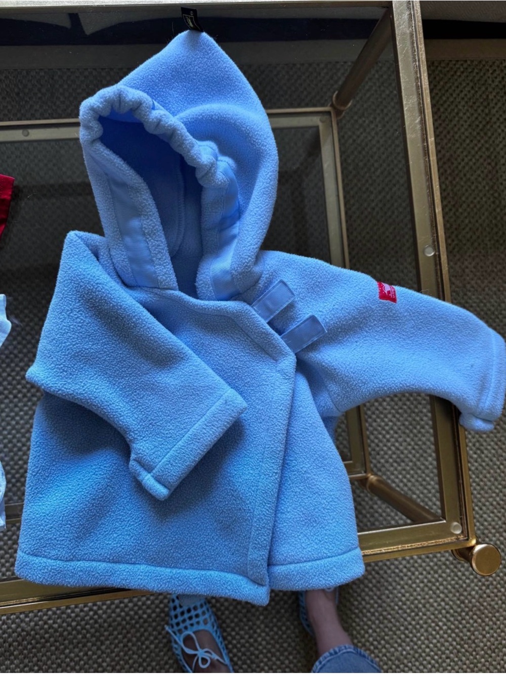 Widgeon 3-6mo Baby Blue Hooded Fleece Coat